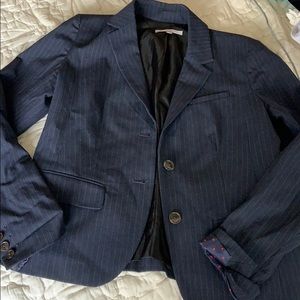 Navy Pinstripe Blazer